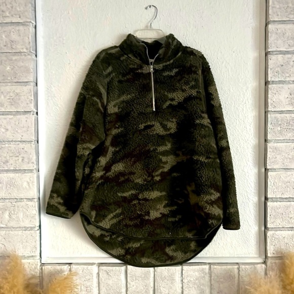 Terra and Sky camouflaged fleece zip top jacket size 2XL - Picture 1 of 7